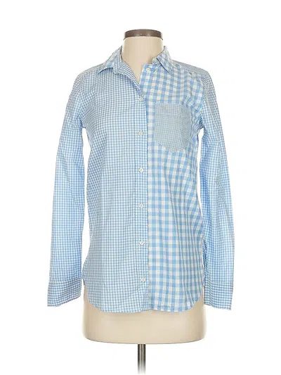Pre-owned Jcrew Long Sleeve Button Down Shirt In Blue