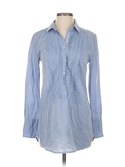 Pre-owned Jcrew Long Sleeve Button Down Shirt In Blue