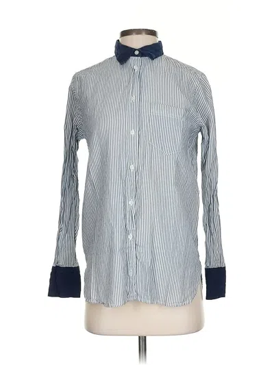 Pre-owned Jcrew Long Sleeve Button Down Shirt In Blue