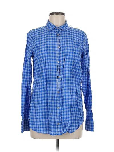 Pre-owned Jcrew Long Sleeve Button Down Shirt In Blue