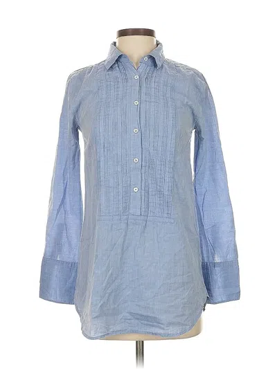Pre-owned Jcrew Long Sleeve Button Down Shirt In Blue