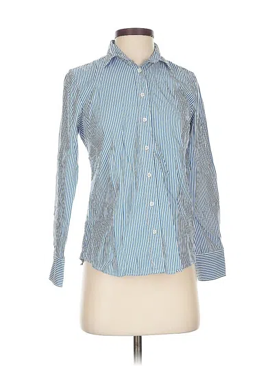 Pre-owned Jcrew Long Sleeve Button Down Shirt In Blue