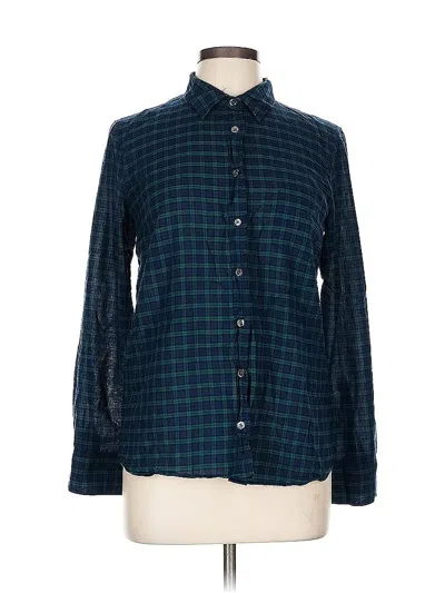 Pre-owned Jcrew Long Sleeve Button Down Shirt In Blue