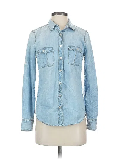 Pre-owned Jcrew Long Sleeve Button Down Shirt In Blue