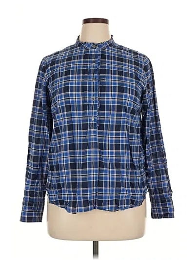 Pre-owned Jcrew Long Sleeve Button Down Shirt In Blue