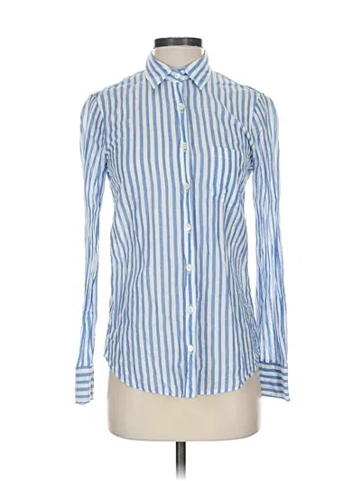 Pre-owned Jcrew Long Sleeve Button Down Shirt In Blue