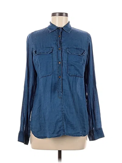 Pre-owned Jcrew Long Sleeve Button Down Shirt In Blue