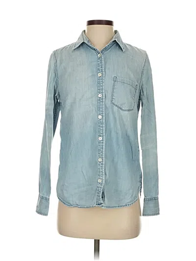 Pre-owned Jcrew Long Sleeve Button Down Shirt In Blue