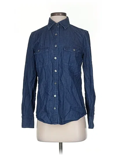 Pre-owned Jcrew Long Sleeve Button Down Shirt In Blue