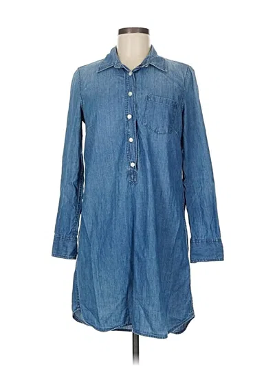 Pre-owned Jcrew Long Sleeve Button Down Shirt In Blue