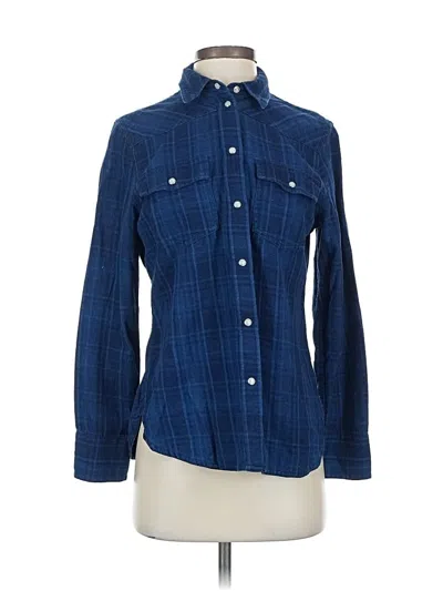 Pre-owned Jcrew Long Sleeve Button Down Shirt In Blue