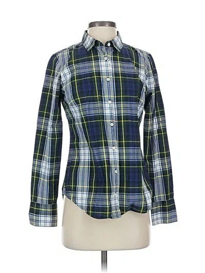 Pre-owned Jcrew Long Sleeve Button Down Shirt In Blue