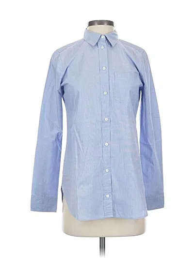 Pre-owned Jcrew Long Sleeve Button Down Shirt In Blue