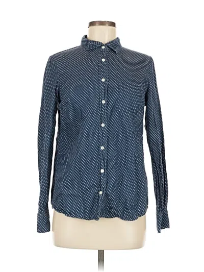 Pre-owned Jcrew Long Sleeve Button Down Shirt In Blue