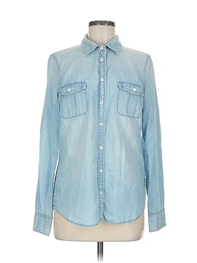 Pre-owned Jcrew Long Sleeve Button Down Shirt In Blue