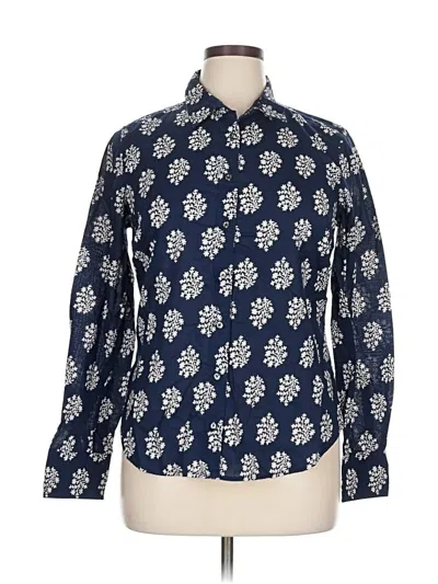 Pre-owned Jcrew Long Sleeve Button Down Shirt In Blue