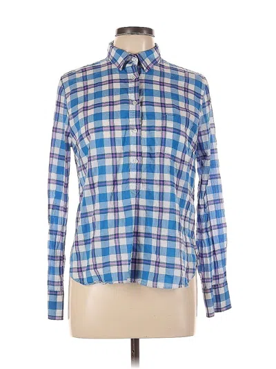 Pre-owned Jcrew Long Sleeve Button Down Shirt In Blue