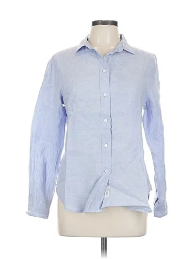 Pre-owned Jcrew Long Sleeve Button Down Shirt In Blue
