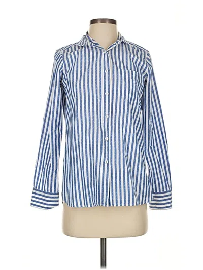 Pre-owned Jcrew Long Sleeve Button Down Shirt In Blue