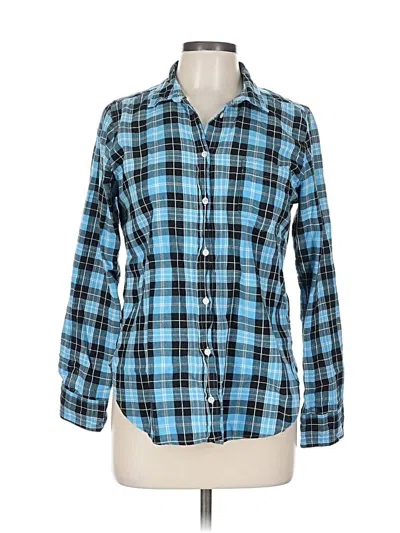 Pre-owned Jcrew Long Sleeve Button Down Shirt In Blue