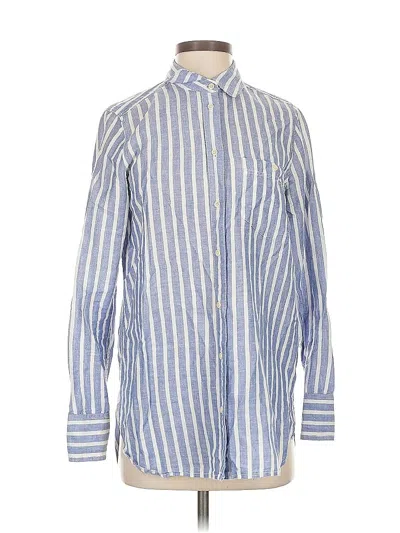 Pre-owned Jcrew Long Sleeve Button Down Shirt In Blue