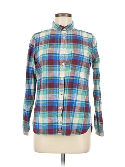 Pre-owned Jcrew Long Sleeve Button Down Shirt In Blue