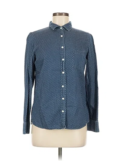 Pre-owned Jcrew Long Sleeve Button Down Shirt In Blue