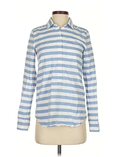 Pre-owned Jcrew Long Sleeve Button Down Shirt In Blue