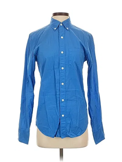 Pre-owned Jcrew Long Sleeve Button Down Shirt In Blue