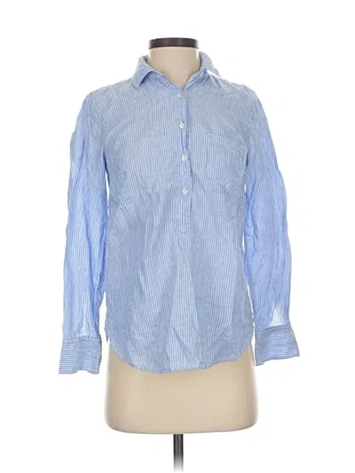 Pre-owned Jcrew Long Sleeve Button Down Shirt In Blue
