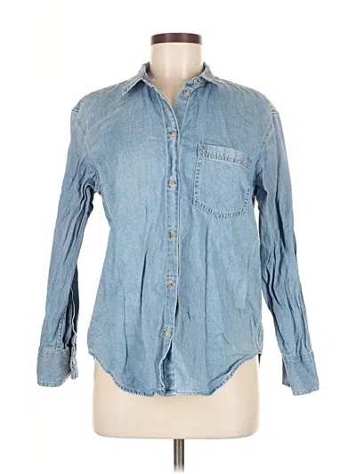 Pre-owned Jcrew Long Sleeve Button Down Shirt In Blue