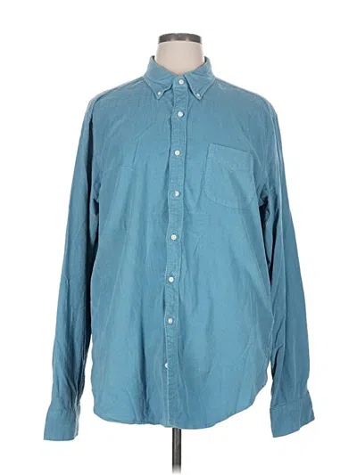 Pre-owned Jcrew Long Sleeve Button Down Shirt In Blue