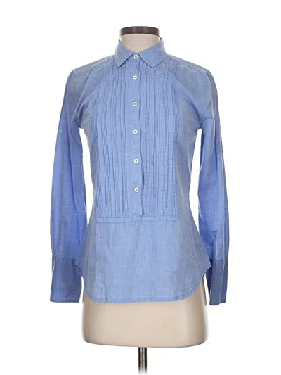 Pre-owned Jcrew Long Sleeve Button Down Shirt In Blue