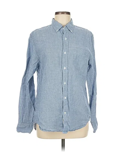 Pre-owned Jcrew Long Sleeve Button Down Shirt In Blue