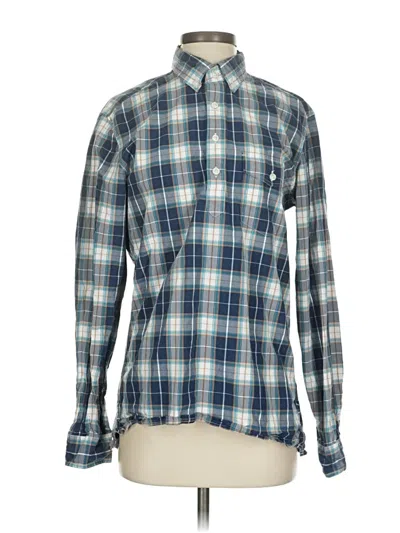 Pre-owned Jcrew Long Sleeve Button Down Shirt In Blue