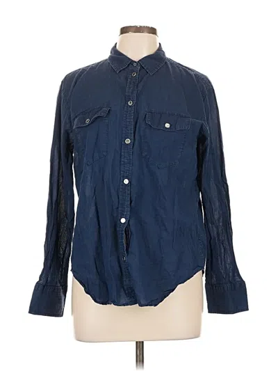Pre-owned Jcrew Long Sleeve Button Down Shirt In Blue