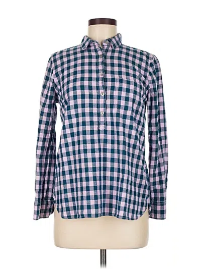 Pre-owned Jcrew Long Sleeve Button Down Shirt In Blue