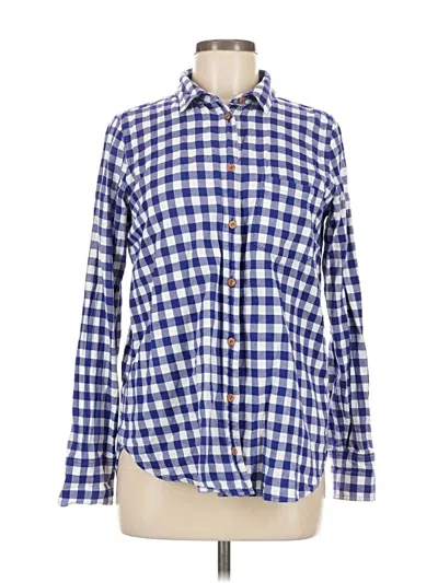 Pre-owned Jcrew Long Sleeve Button Down Shirt In Blue