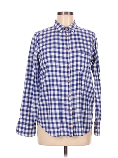 Pre-owned Jcrew Long Sleeve Button Down Shirt In Blue