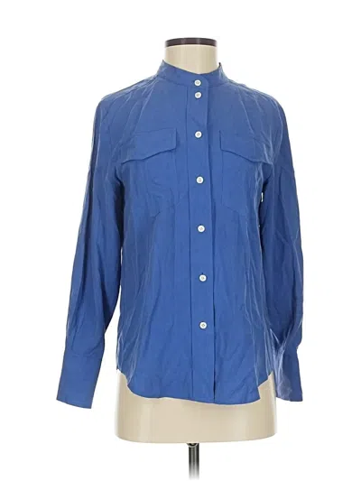Pre-owned Jcrew Long Sleeve Button Down Shirt In Blue