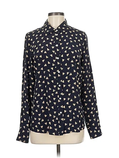 Pre-owned Jcrew Long Sleeve Button Down Shirt In Blue