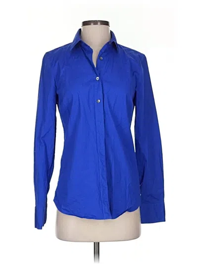 Pre-owned Jcrew Long Sleeve Button Down Shirt In Blue