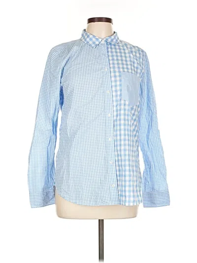 Pre-owned Jcrew Long Sleeve Button Down Shirt In Blue