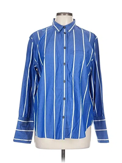 Pre-owned Jcrew Long Sleeve Button Down Shirt In Blue