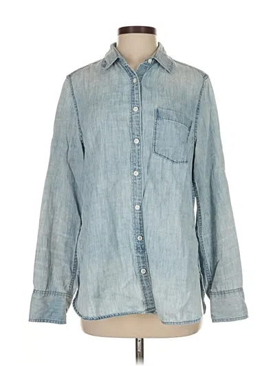 Pre-owned Jcrew Long Sleeve Button Down Shirt In Blue