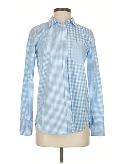 Pre-owned Jcrew Long Sleeve Button Down Shirt In Blue
