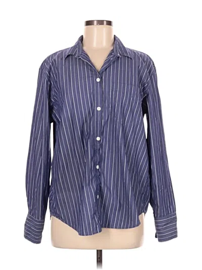 Pre-owned Jcrew Long Sleeve Button Down Shirt In Blue