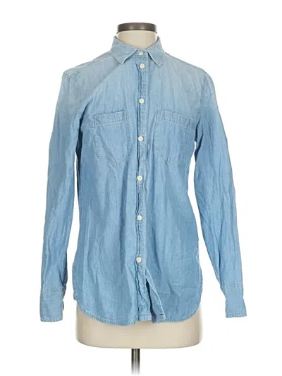 Pre-owned Jcrew Long Sleeve Button Down Shirt In Blue
