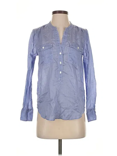 Pre-owned Jcrew Long Sleeve Button Down Shirt In Blue