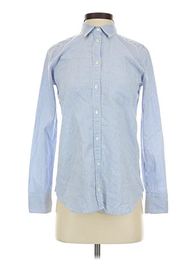 Pre-owned Jcrew Long Sleeve Button Down Shirt In Blue
